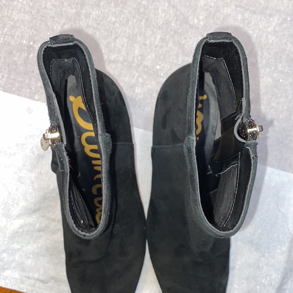 Sam Edelman woman’s black suede ankle zip up bootie size 7.5 - Picture 8 of 11